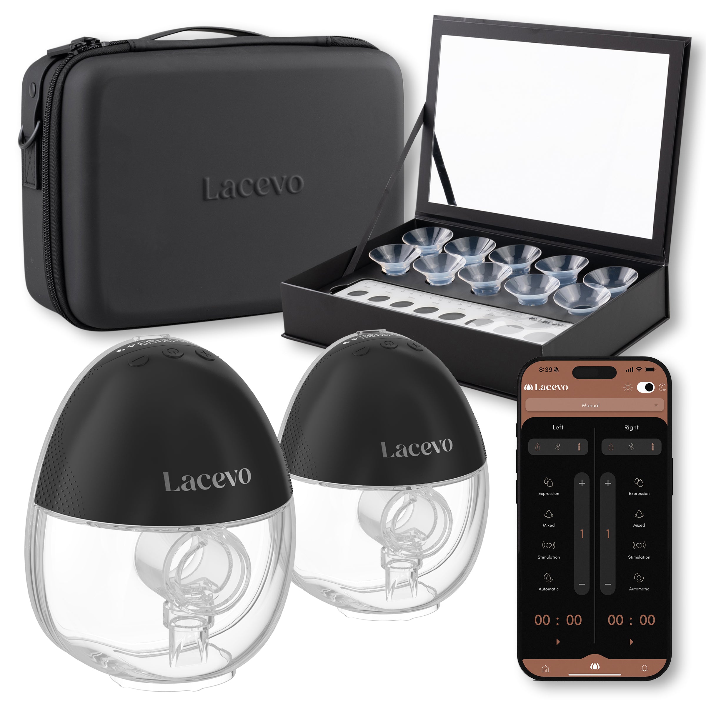 LACEVO S70 in bra breast pump set